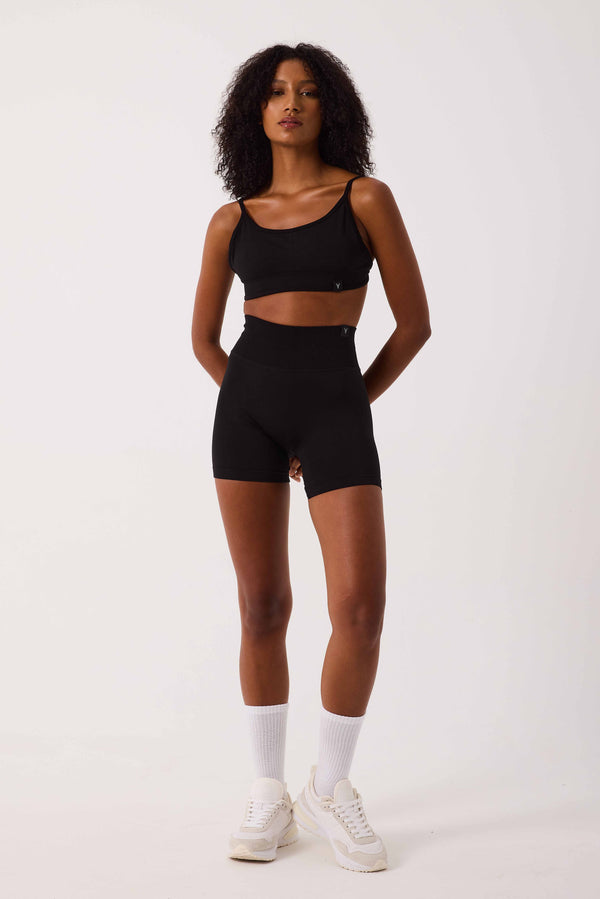 Aura Seamless Şort Siyah
