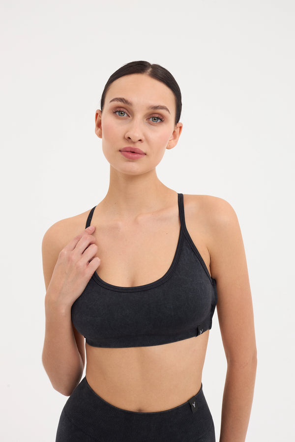 Glowfit Askılı Bra Siyah