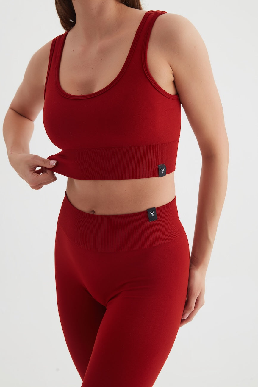 Essential Seamless Kadın Spor Sütyeni Kiremit