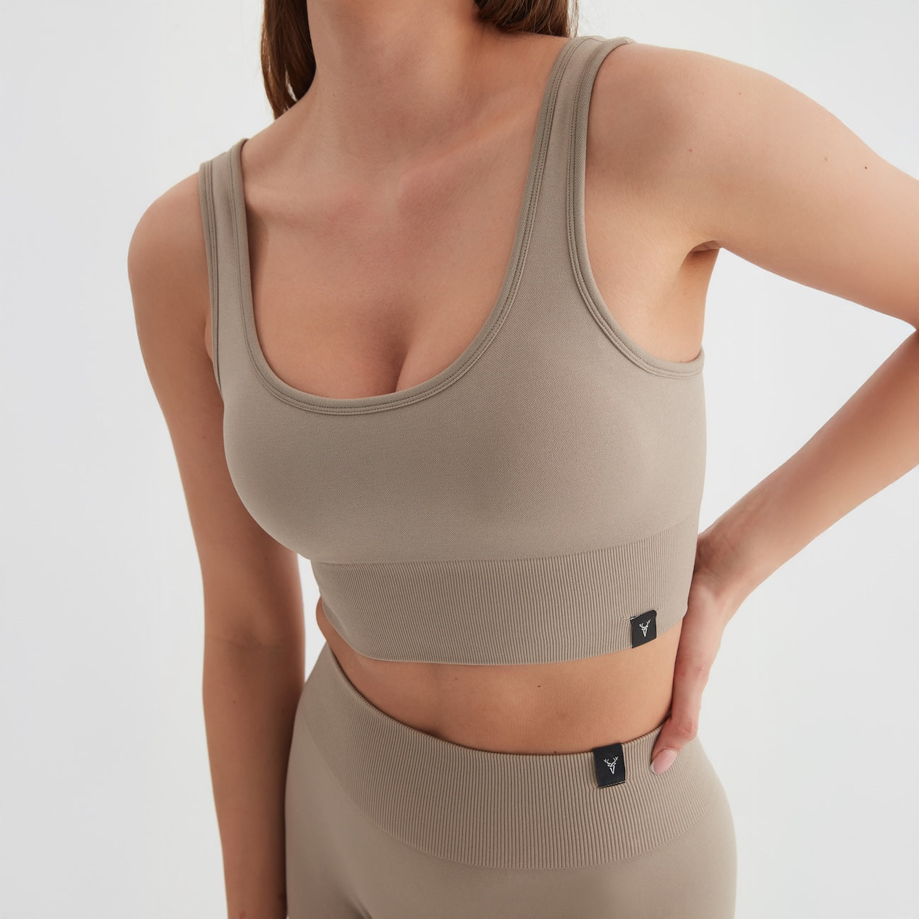 Essential Seamless Kadın Spor Sütyeni Taş