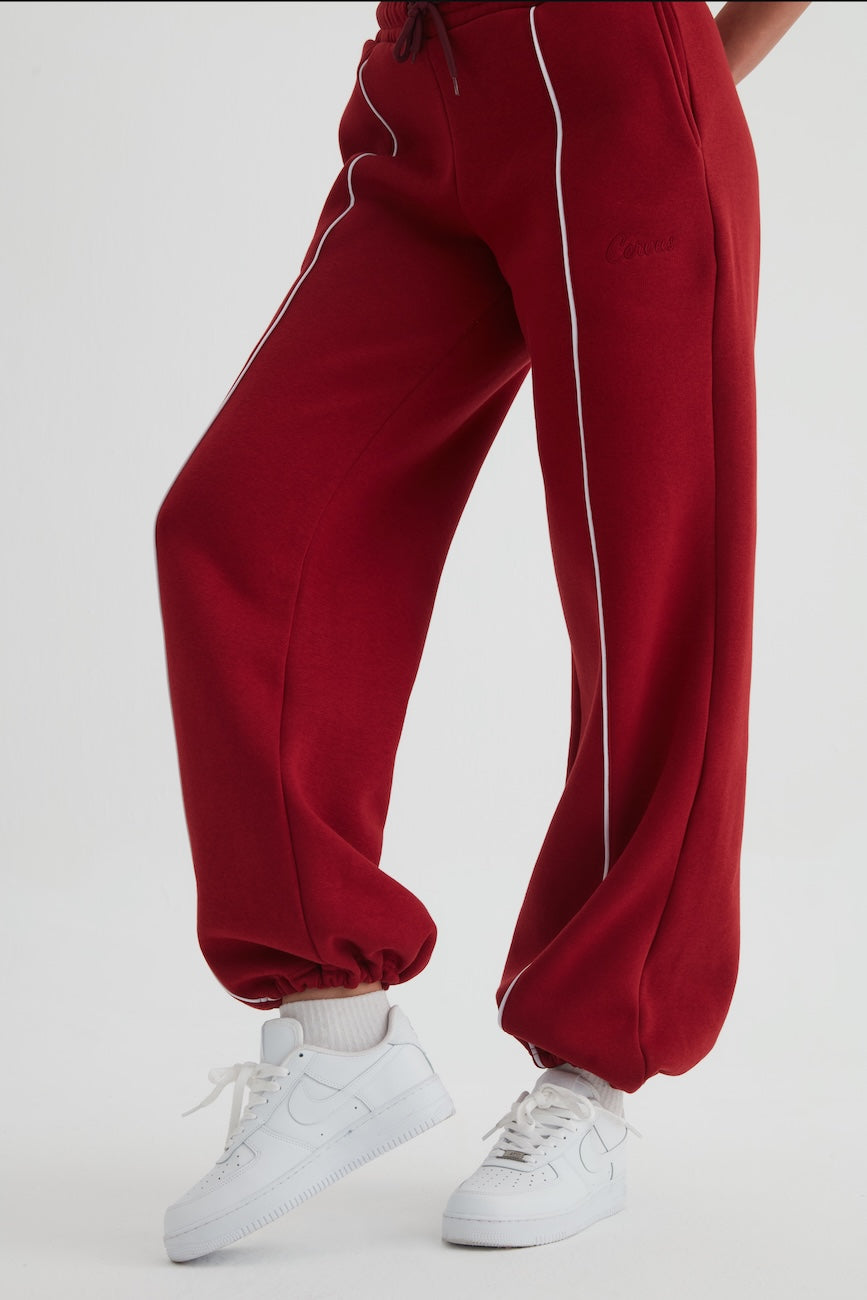 Mira İspanyol Paça Üç İplik Kadın Eşofman Altı Bordo