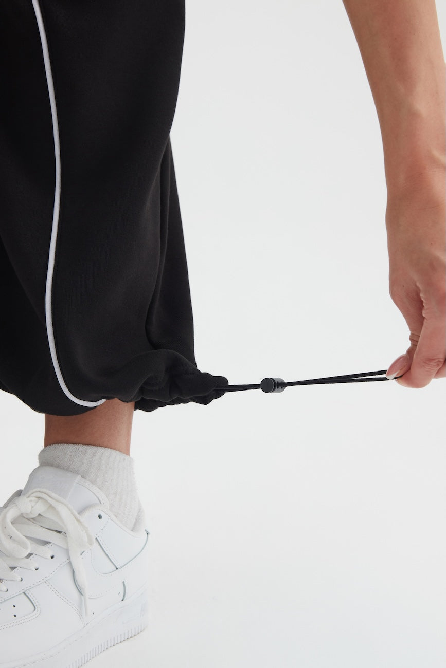 Mira İspanyol Paça Üç İplik Kadın Eşofman Altı Siyah