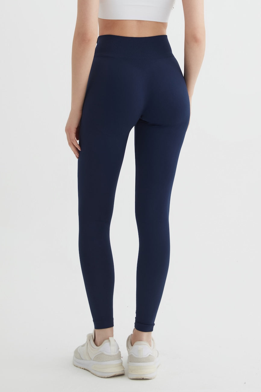 NERO Seamless Yüksek Bel Toparlayıcı Spor Tayt Lacivert