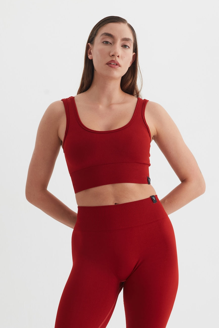 Essential Seamless Kadın Spor Sütyeni Kiremit