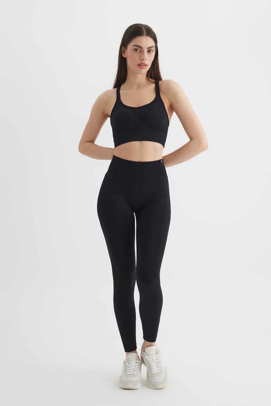 Sally Yüksek Bel Toparlayıcı Spor Tayt Siyah