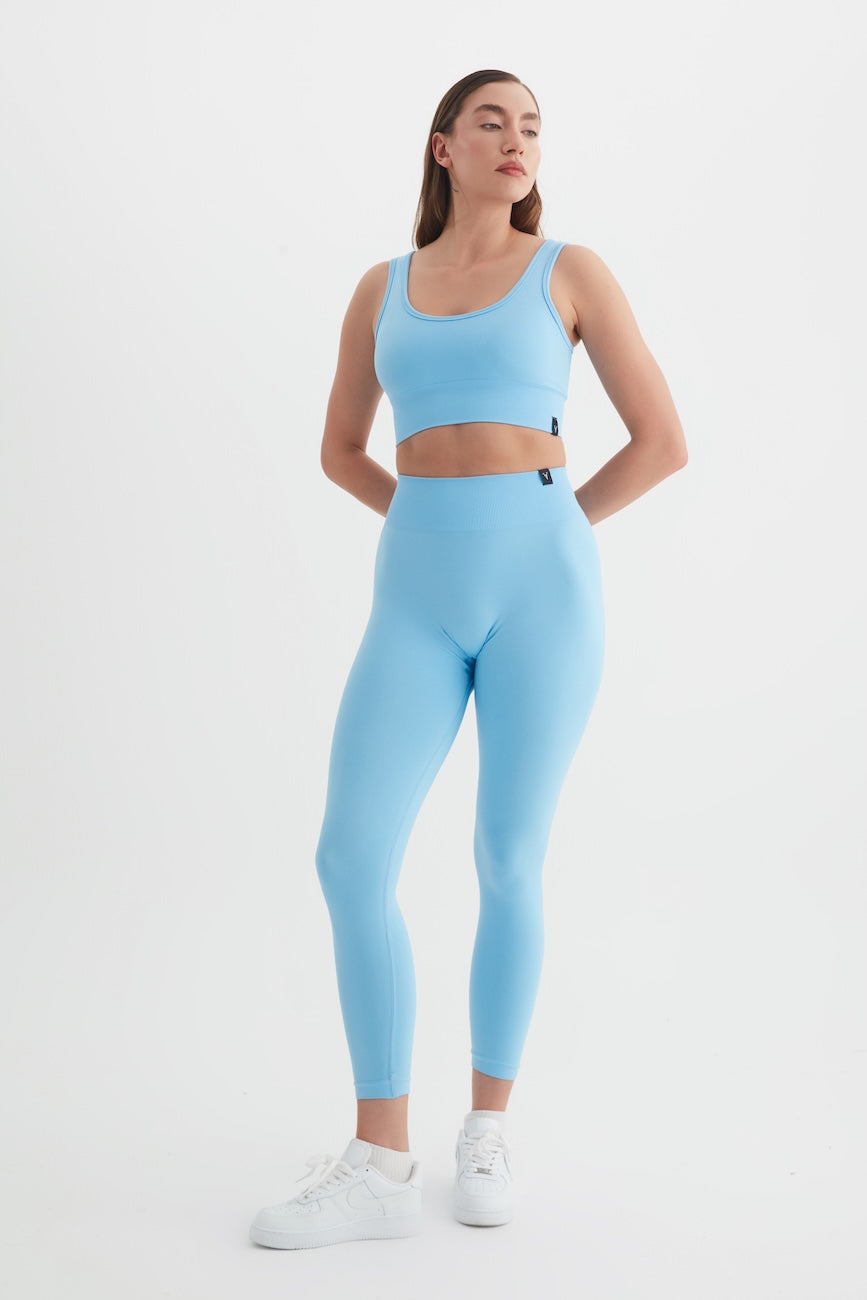 Essential Seamless Kadın Spor Sütyeni Bebe Mavisi