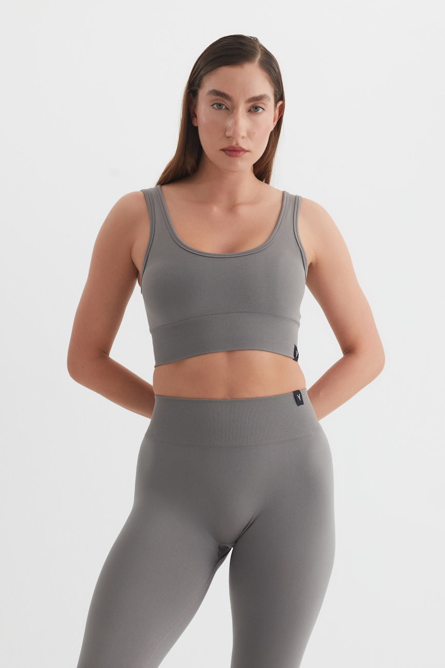 Essential Seamless Kadın Spor Sütyeni Antrasit