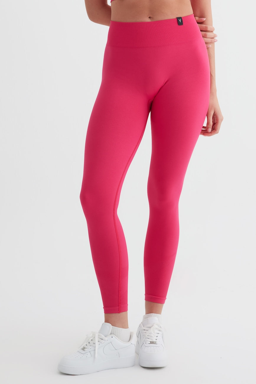 LUMA Seamless Yüksek Bel Spor Tayt Fuşya