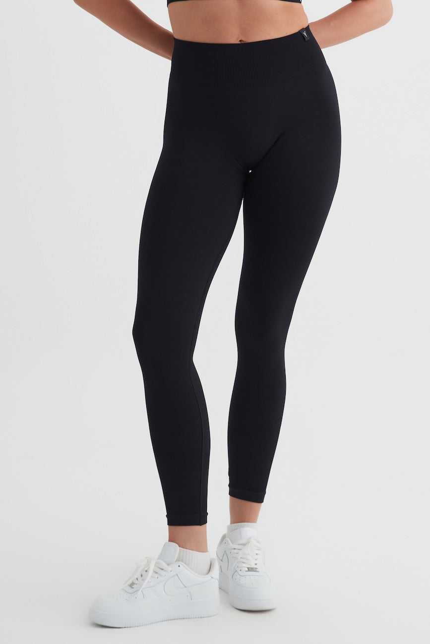 LUMA Seamless Yüksek Bel Spor Tayt Siyah