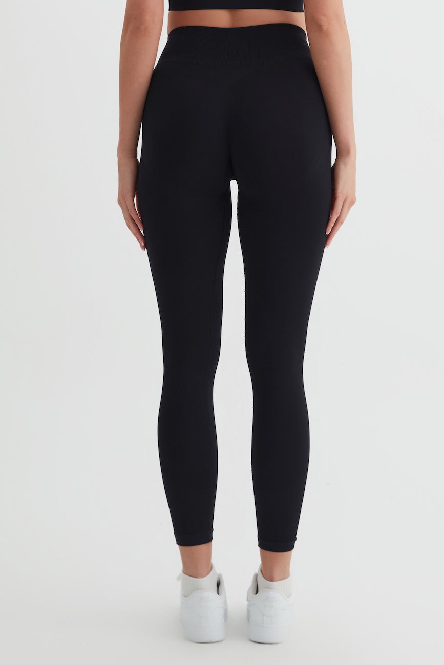 LUMA Seamless Yüksek Bel Spor Tayt Siyah