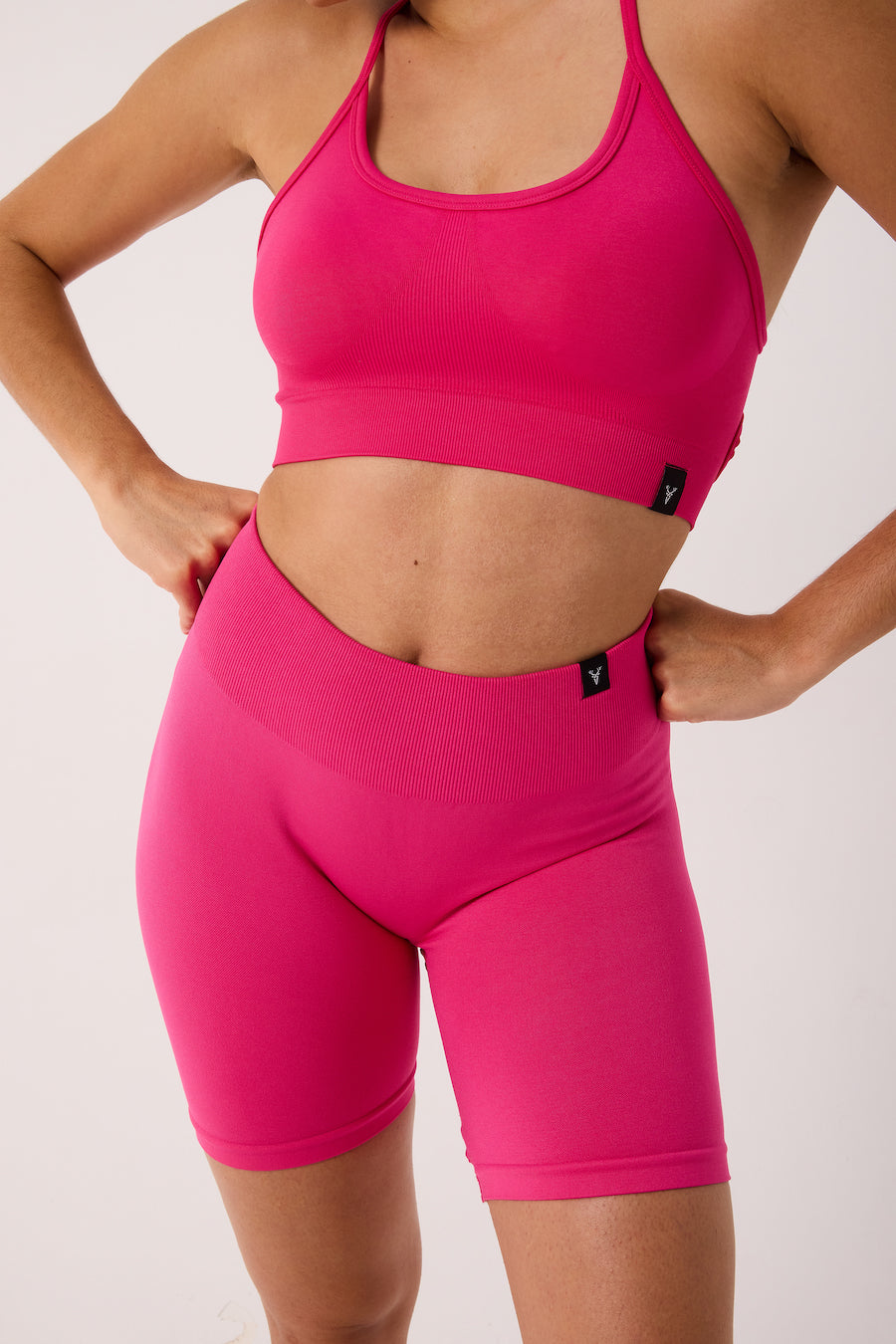 Luma Yüksek Bel Spor Şort Pembe