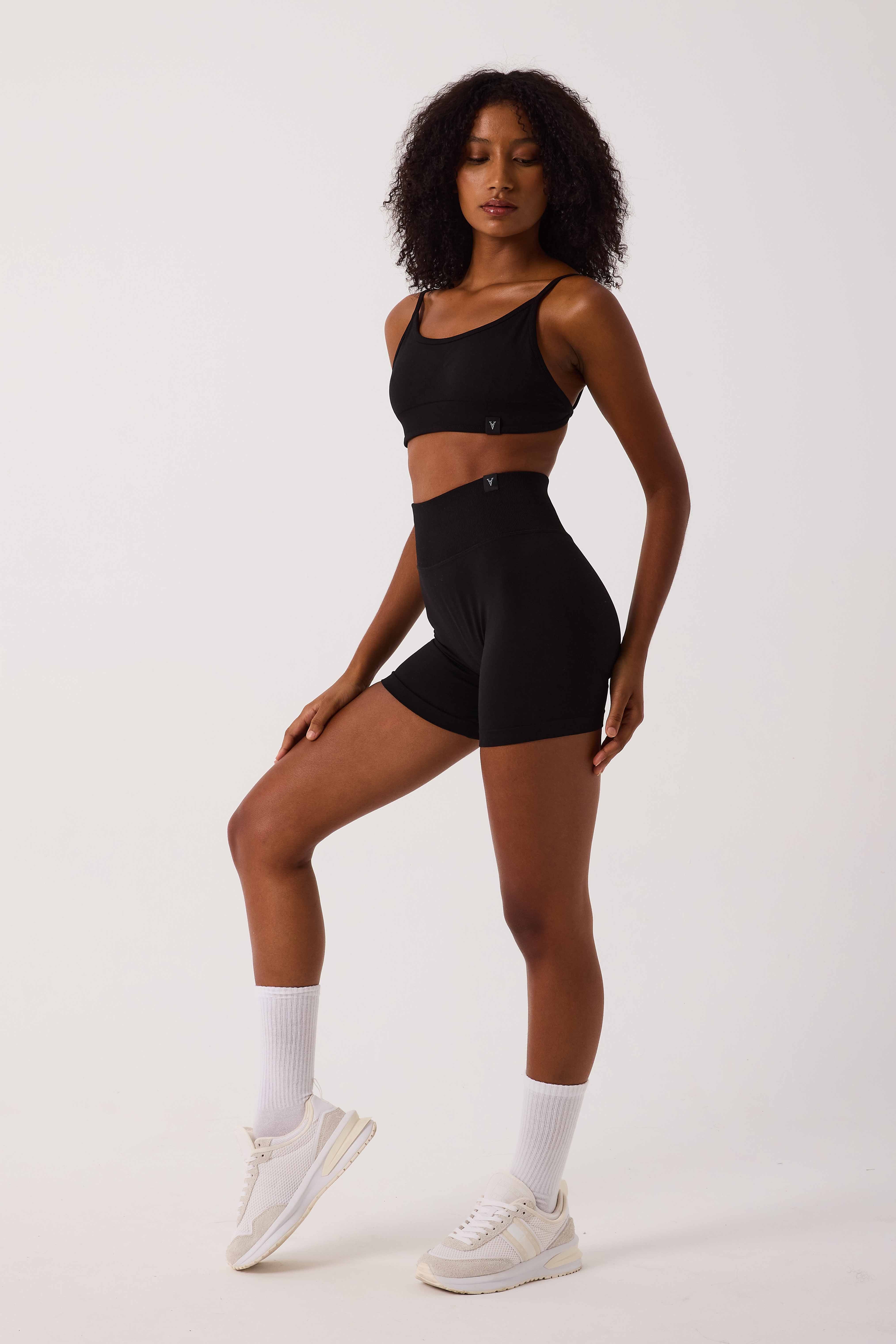 Aura Seamless Şort Siyah