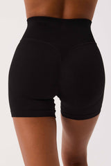 Aura Seamless Şort Siyah
