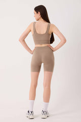 Essential Seamless Şort Bej