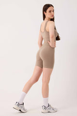 Essential Seamless Şort Bej