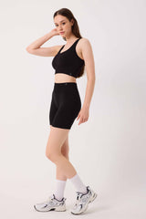 Essential Seamless Şort Siyah