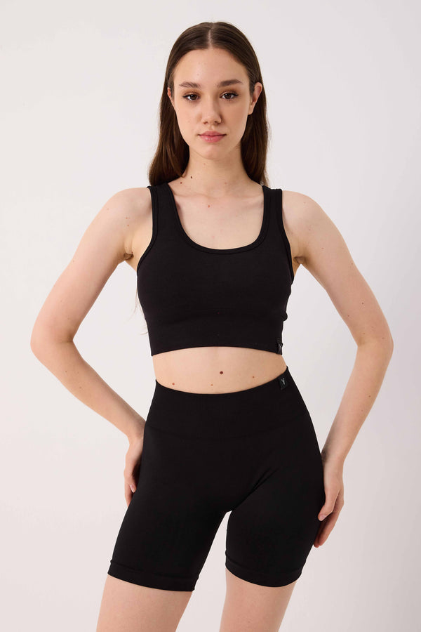 Essential Seamless Şort Siyah