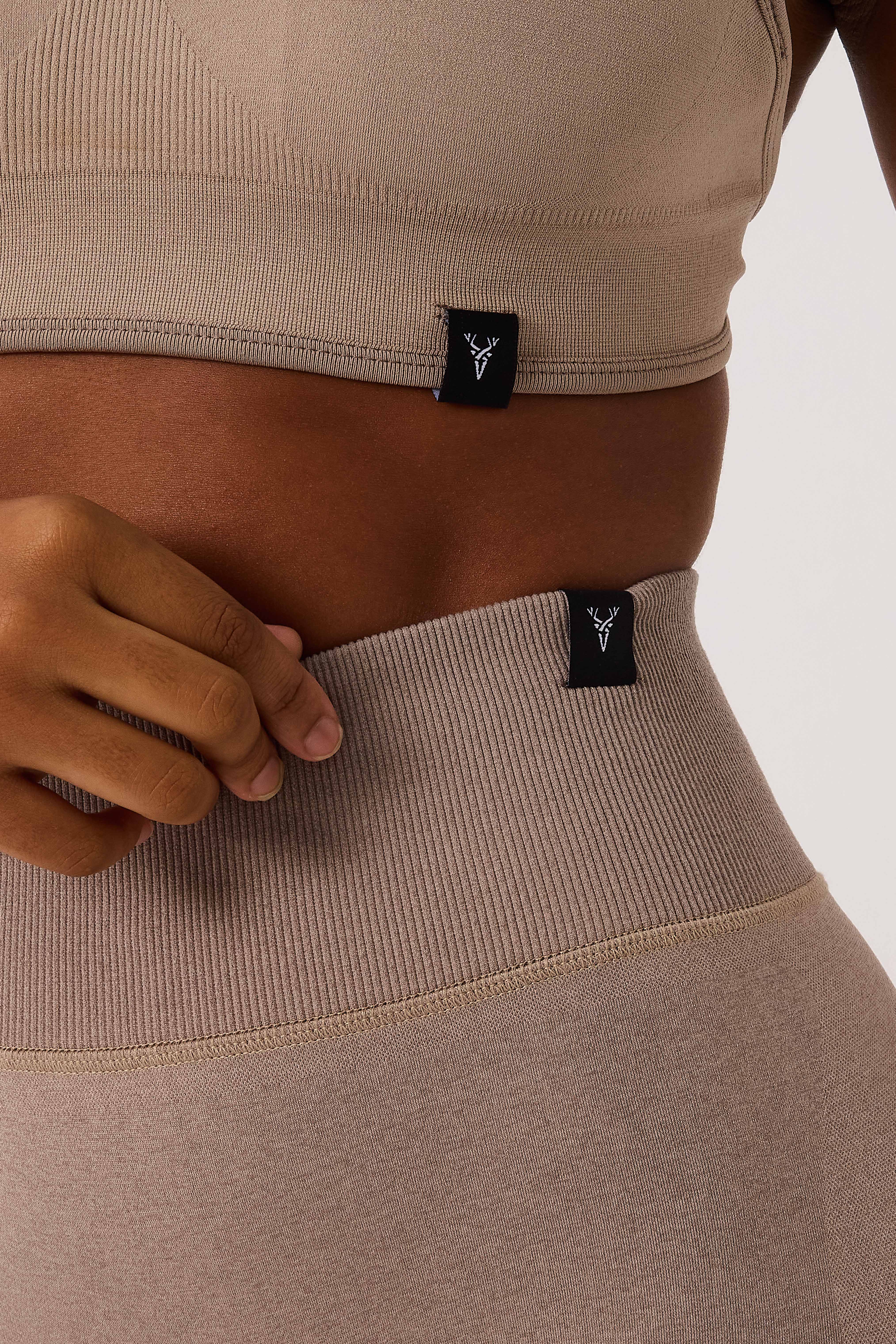 Aura Seamless Şort Bej