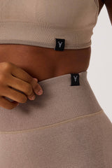 Aura Seamless Şort Bej