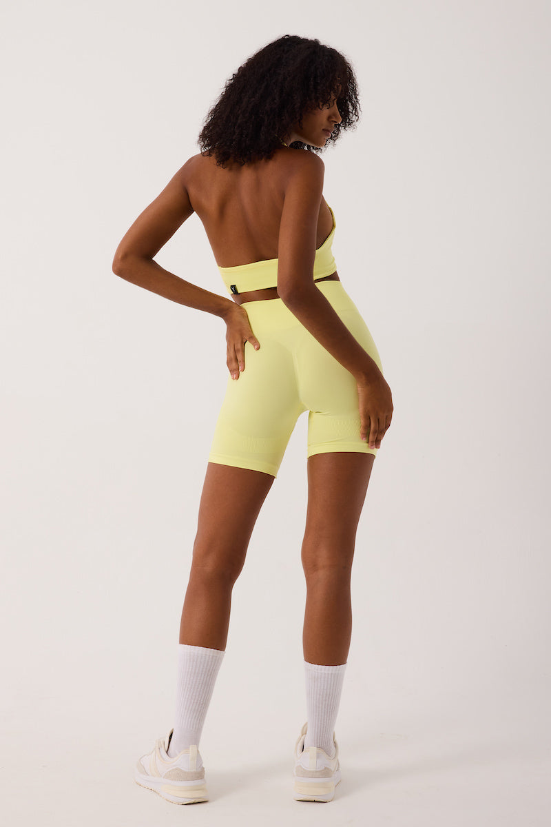 Amara Yüksel Bel Toparlayıcı Şort Sarı