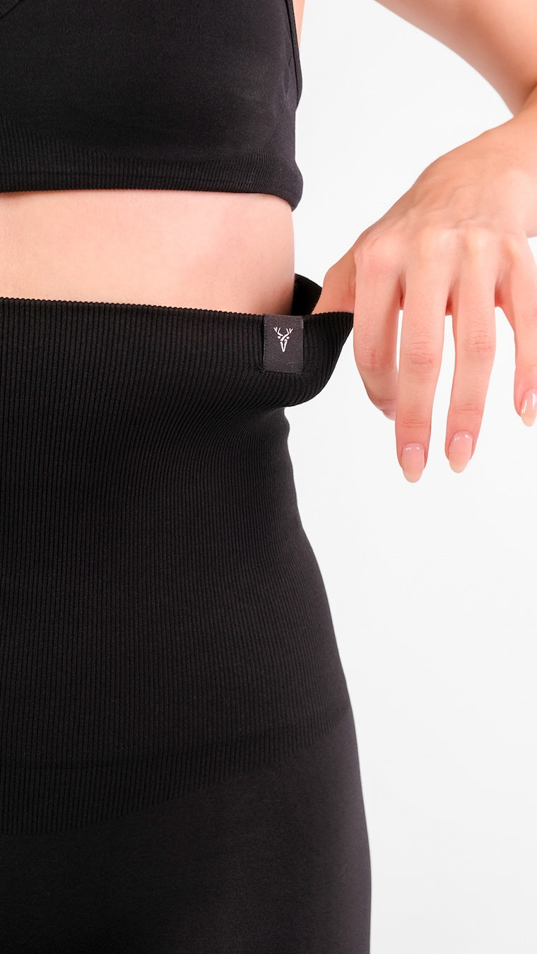 Sculpt Yüksek Bel Korseli Spor Tayt Siyah