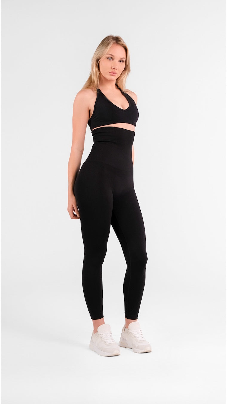 Sculpt Yüksek Bel Korseli Spor Tayt Siyah