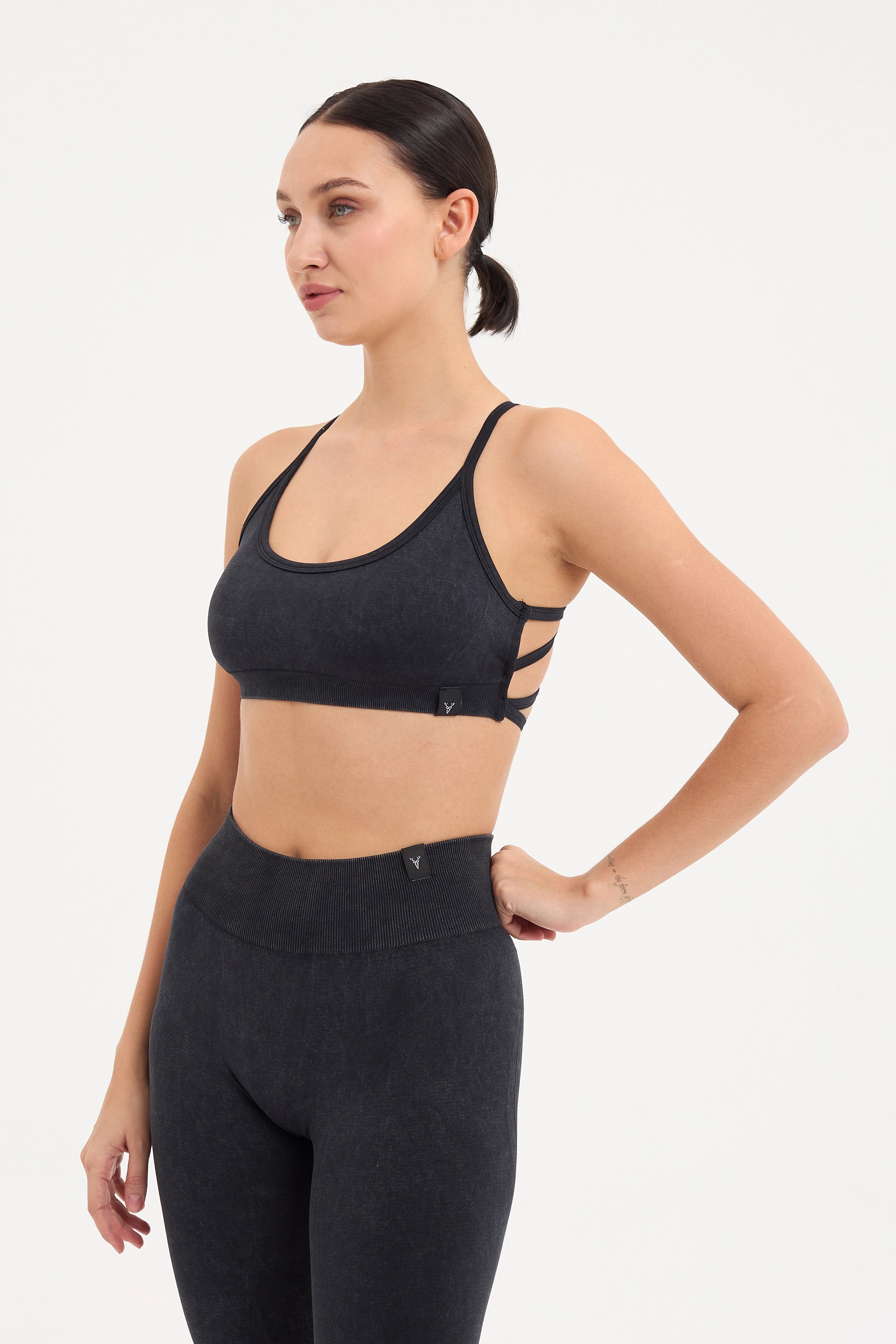 Glowfit Askılı Bra Siyah