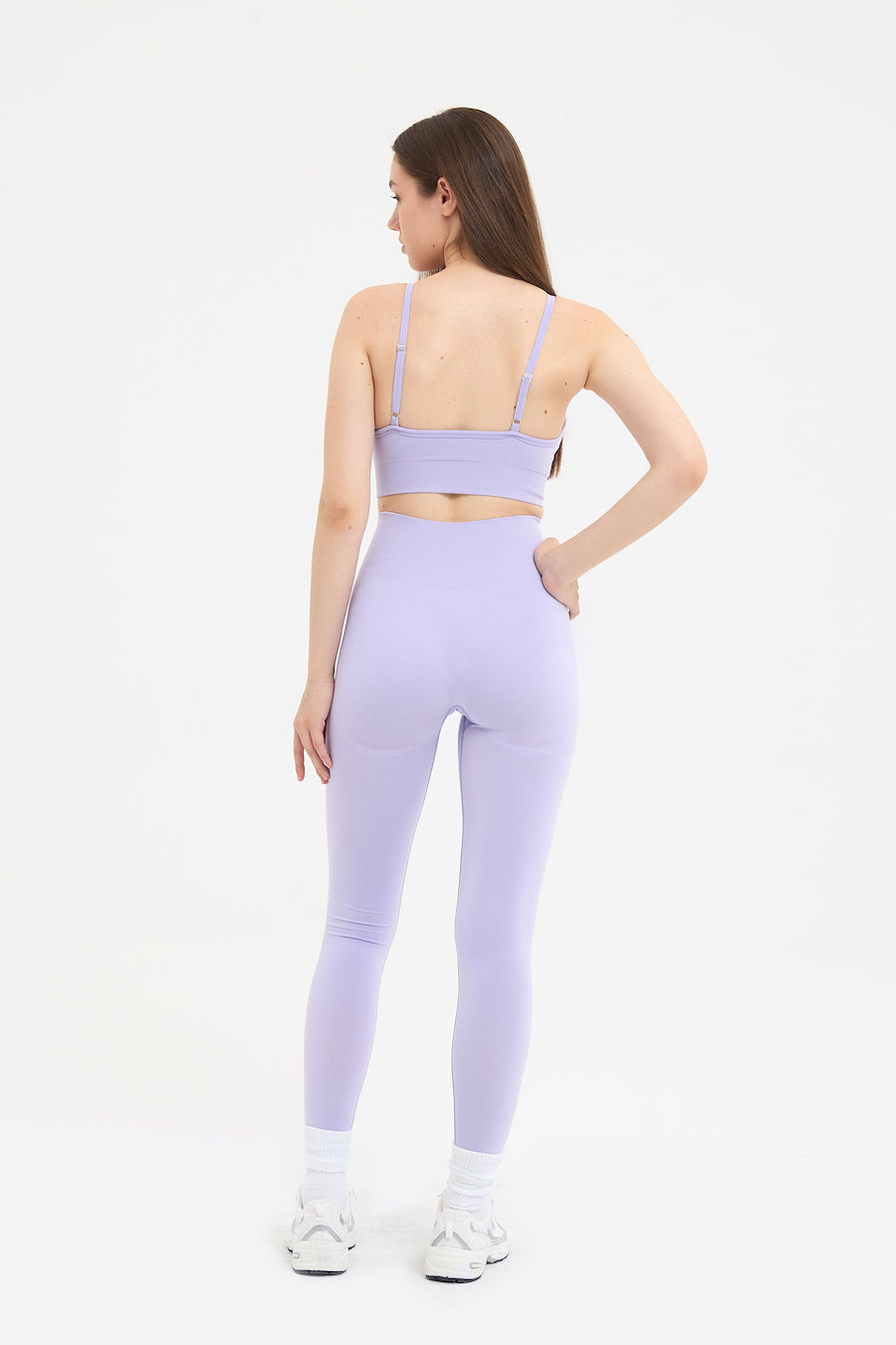 Urban Melanj Yüksek Bel Spor Tayt Lila