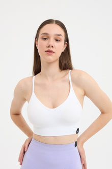 Urban Melanj Askılı Spor Bra Beyaz