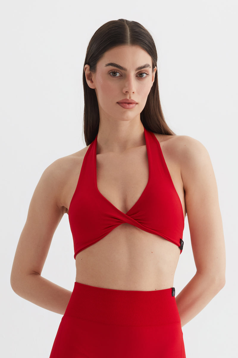 Amara Halter Yaka Bra Kırmızı