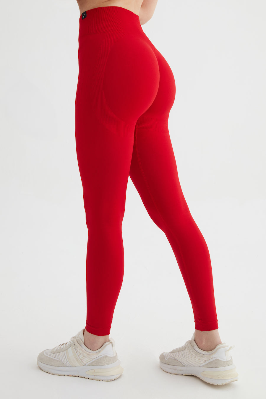 Amara Yüksek Bel Toparlayıcı Spor Tayt Kırmızı