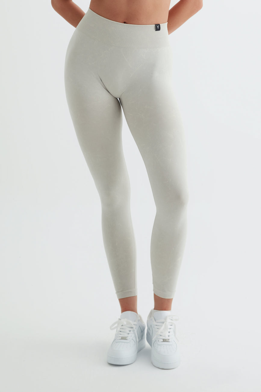 Glowfit Yüksek Bel Toparlayıcı Spor Tayt Asit Gri