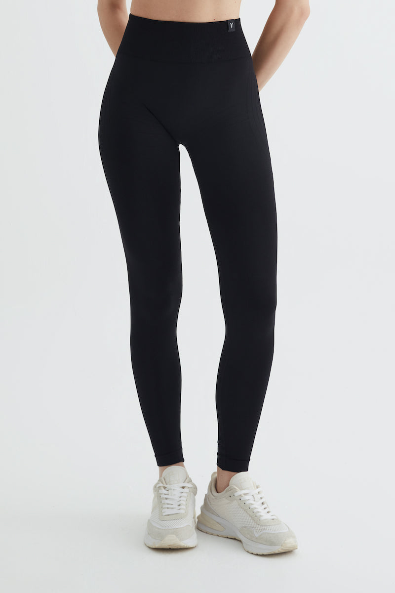 Amara Yüksek Bel Toparlayıcı Spor Tayt Siyah