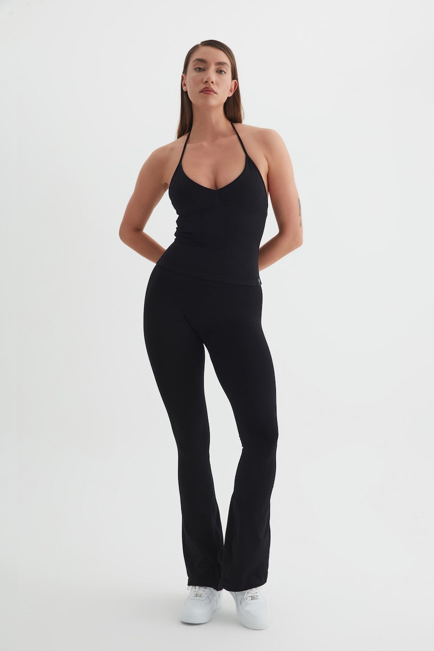 Vistara Seamless İnce Askılı Kadın Spor Sütyeni Siyah