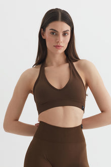 Form Toparlayıcı Seamless Spor Sütyeni Kahve