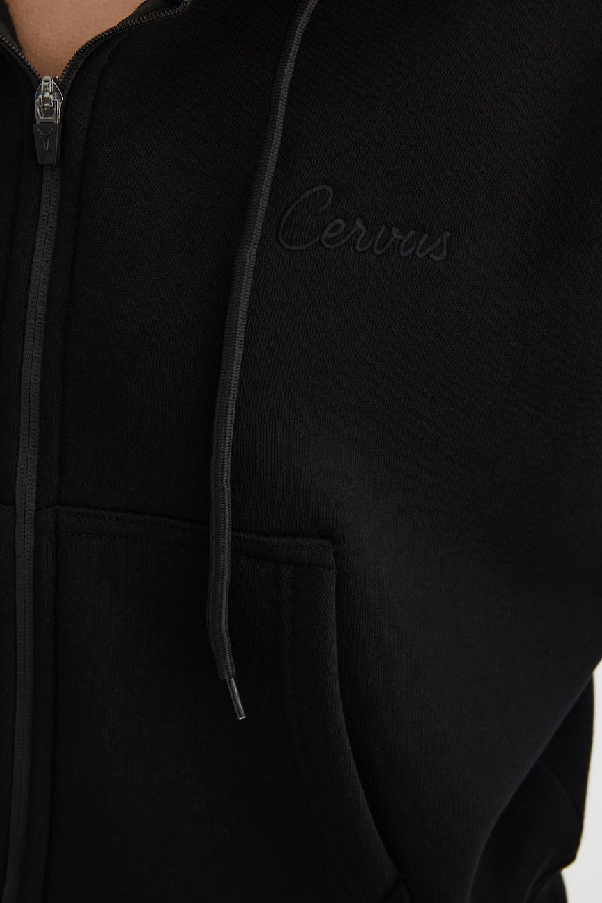 Liri Üç İplik Kapüşonlu Kadın Eşofman Takımı Siyah