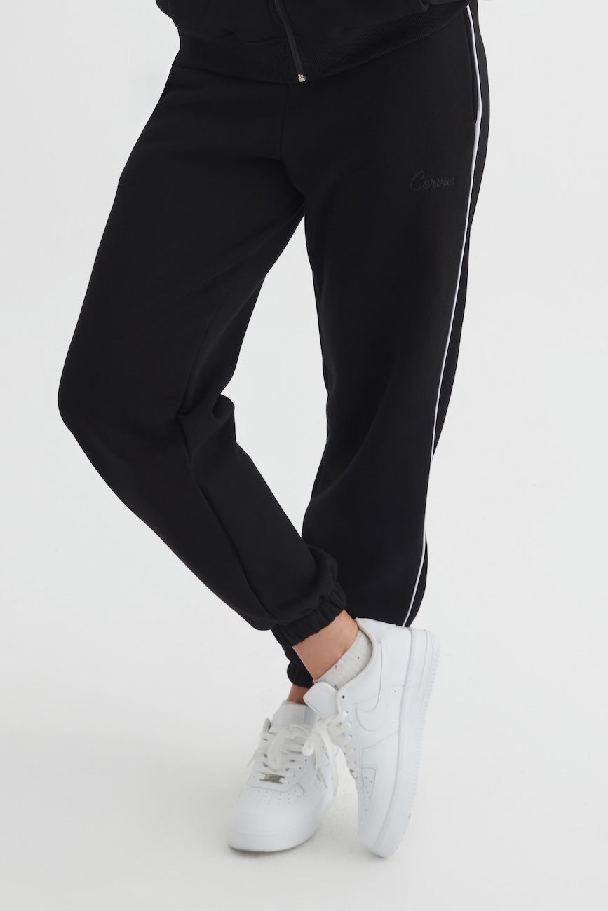 Elora Üç İplik Kapüşonlu Kadın Eşofman Takımı  Siyah