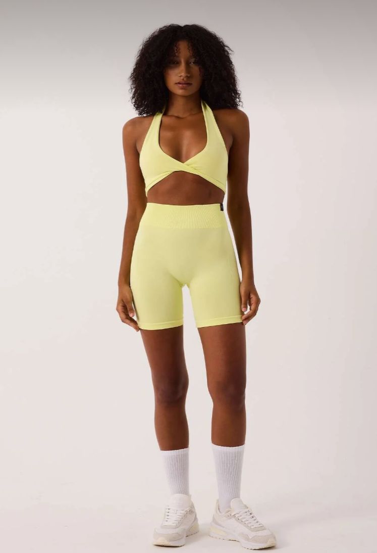 Amara Seamless Spor Şort Sarı