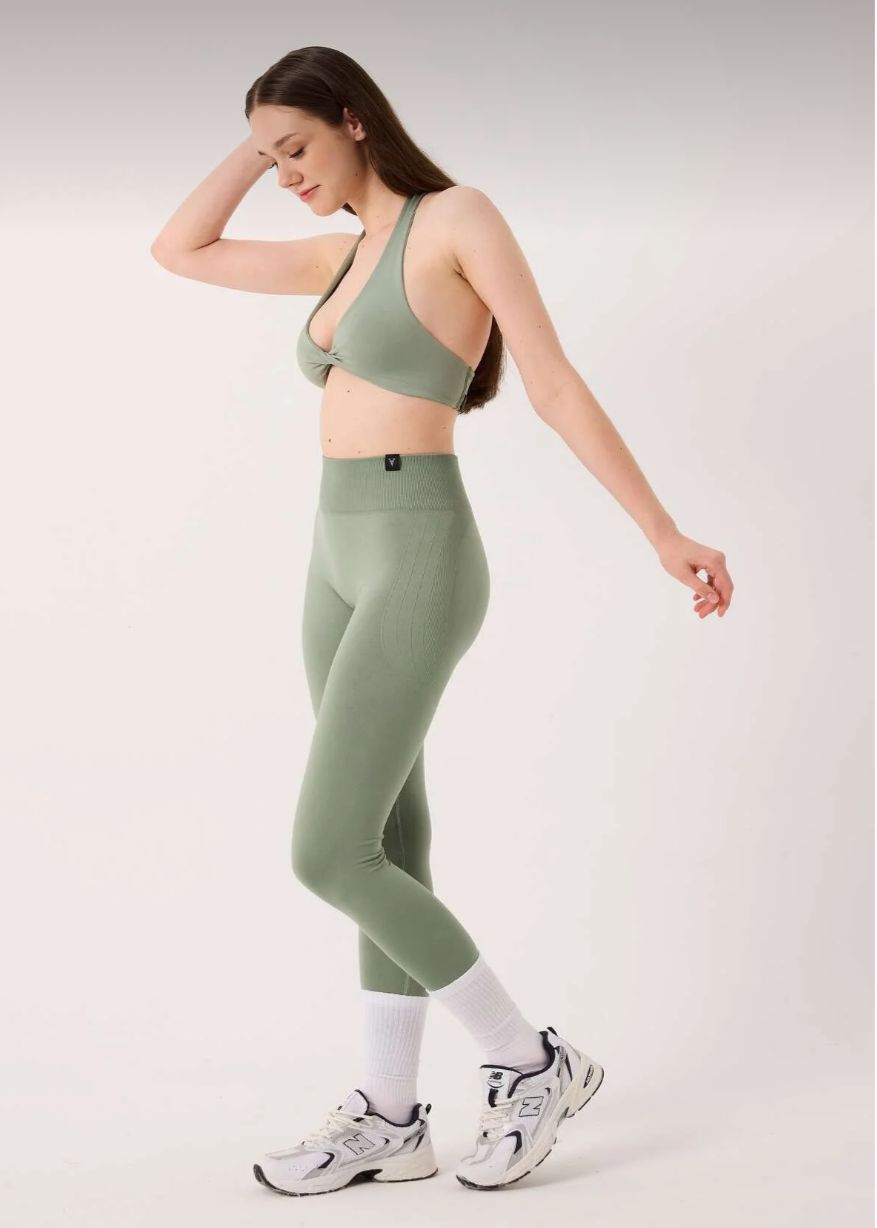Amara Seamless Spor Tayt Yeşil