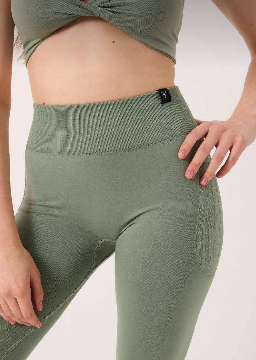 Amara Seamless Spor Şort Yeşil