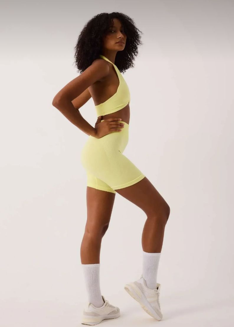 Amara Seamless Spor Şort Sarı