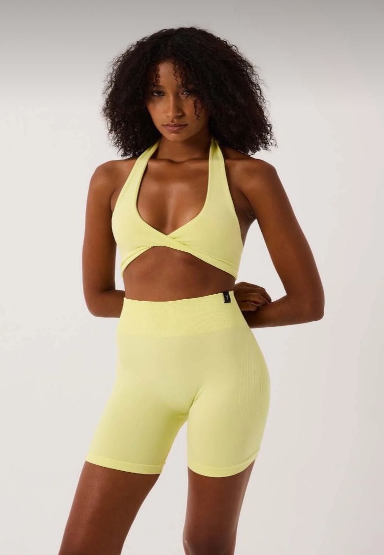 Amara Seamless Spor Şort Sarı