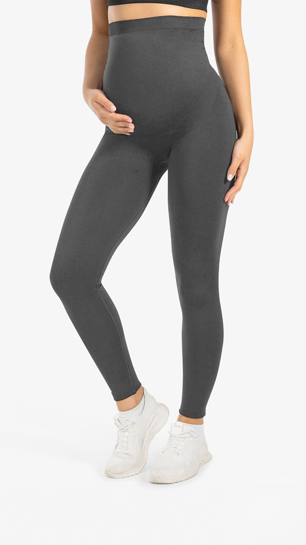 BLOOMAR Karın Destekli Seamless Hamile Taytı Antrasit