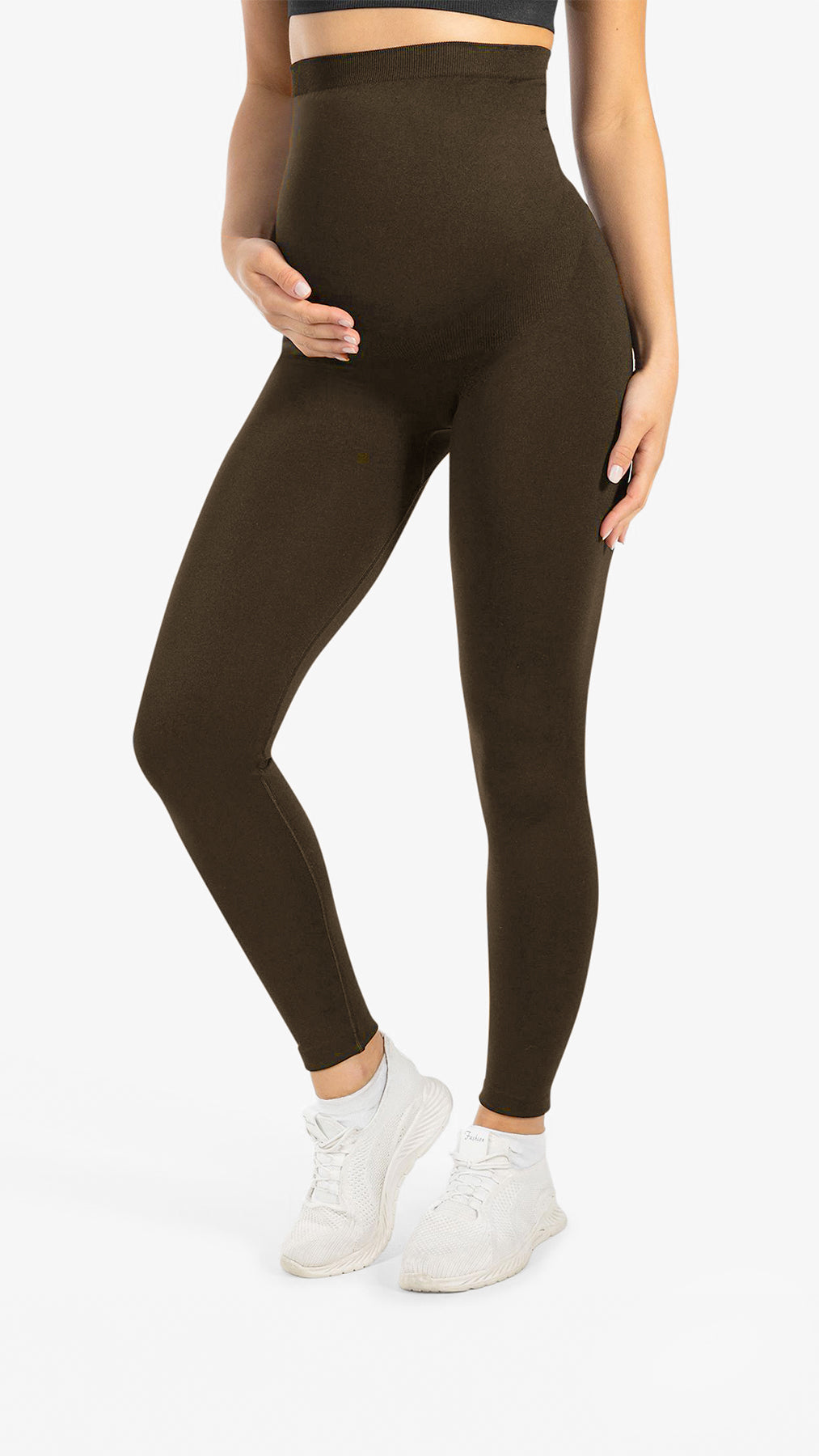 BLOOMAR Karın Destekli Seamless Hamile Taytı Kahve