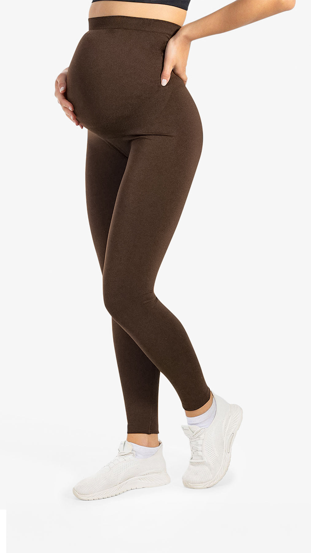 BLOOMAR Karın Destekli Seamless Hamile Taytı Kahve