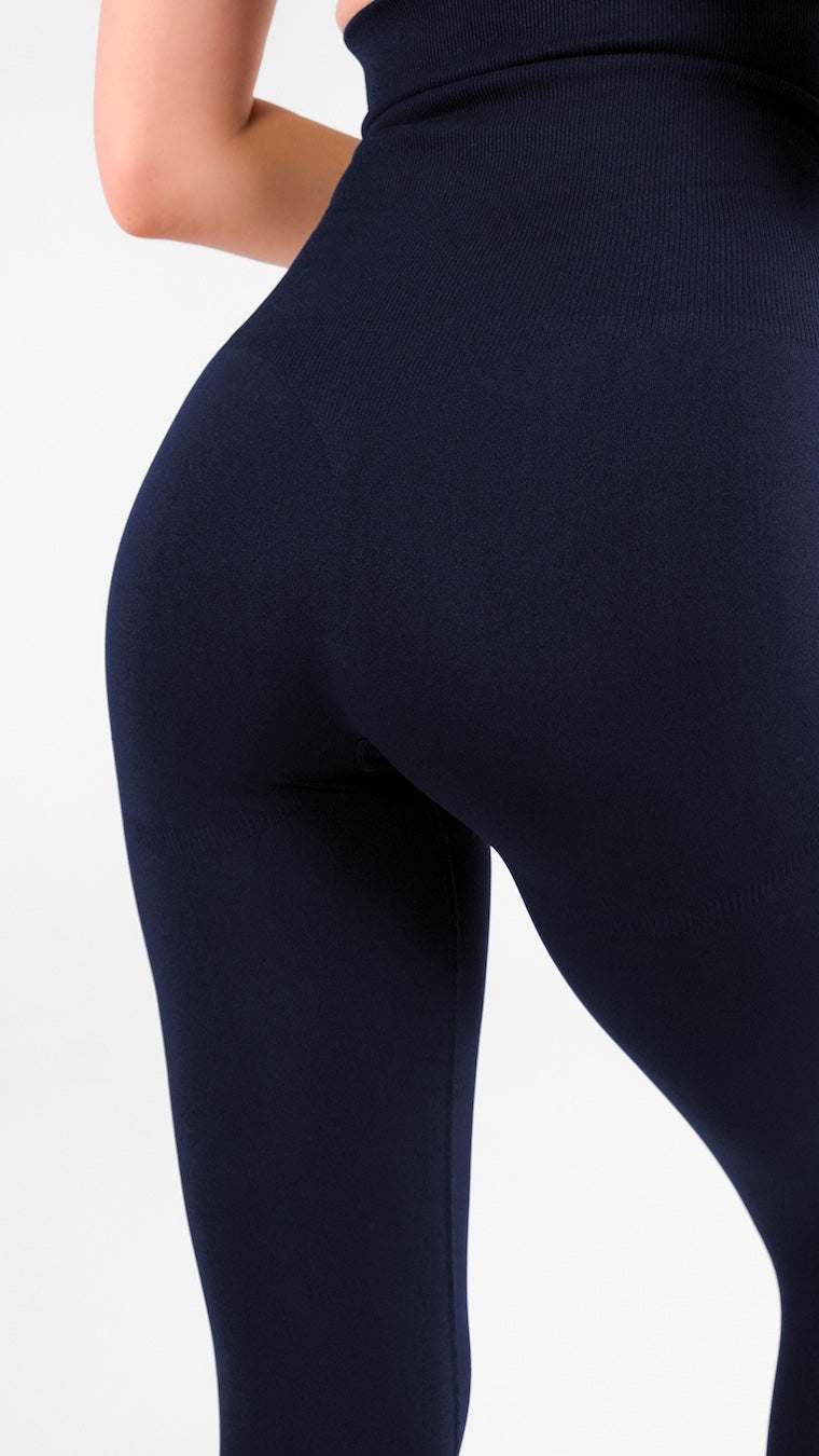 Sculpt Yüksek Bel Korseli Spor Tayt Lacivert